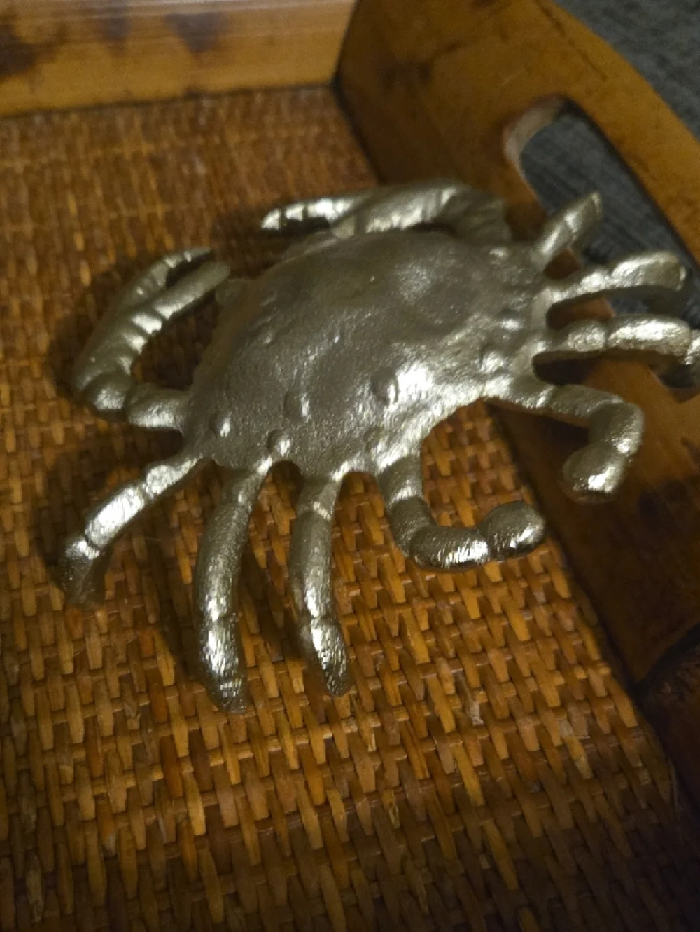 Source Unknown Silver Crab Reptile Habitat Accent